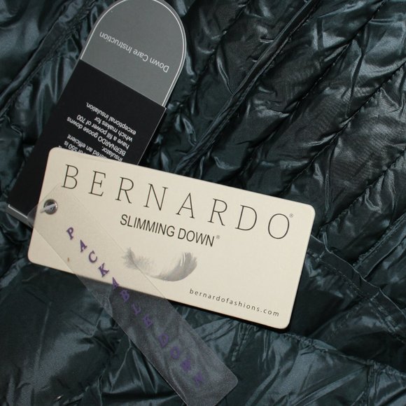 NWT Bernardo - Packable EcoPlume™ Coat  green  size XS - Picture 8 of 12